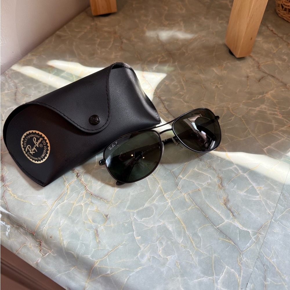Ray-Ban Black Sunglasses with Leather Case